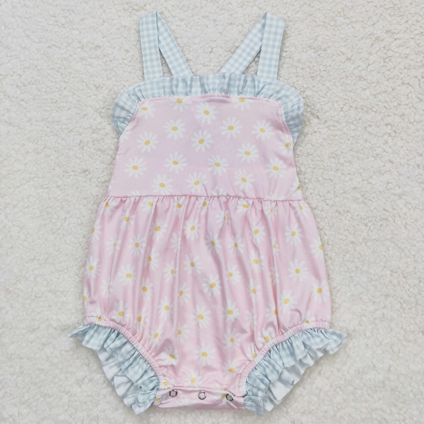 SR1182 Baby Girls Floral Daisy Rompers