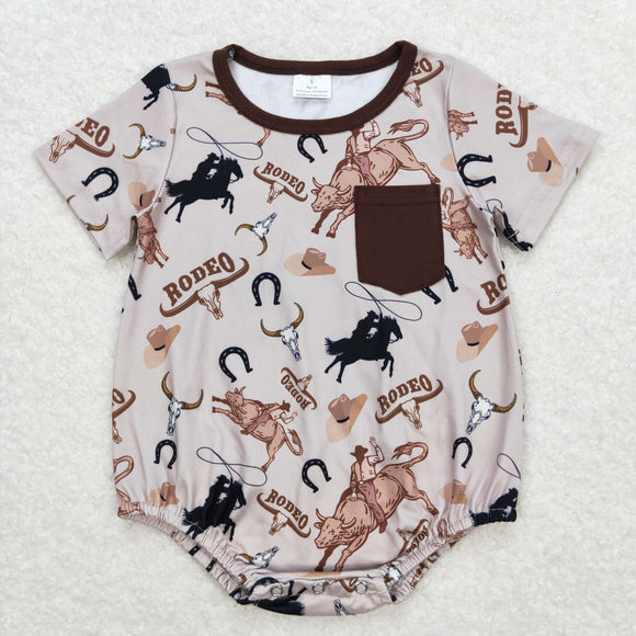 SR1358 Boys RODEO Summer Rompers