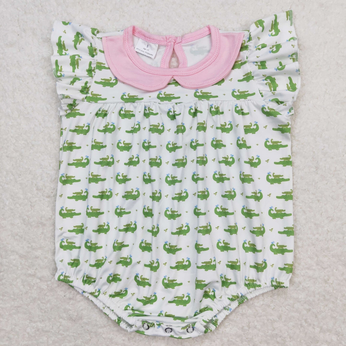 SR1068 Baby Girls crocodile Rompers