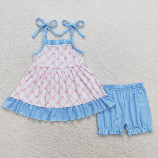 GSSO0668 Girls Pink Bows Outfits