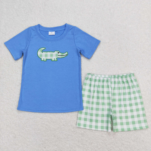 BSSO0736 Boys Crocodile Outfits Embroidery