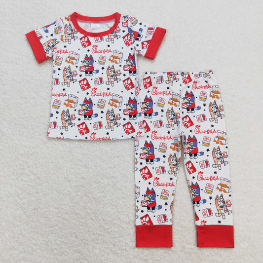 BSPO0347 Boys Cartoon Dog Pajamas