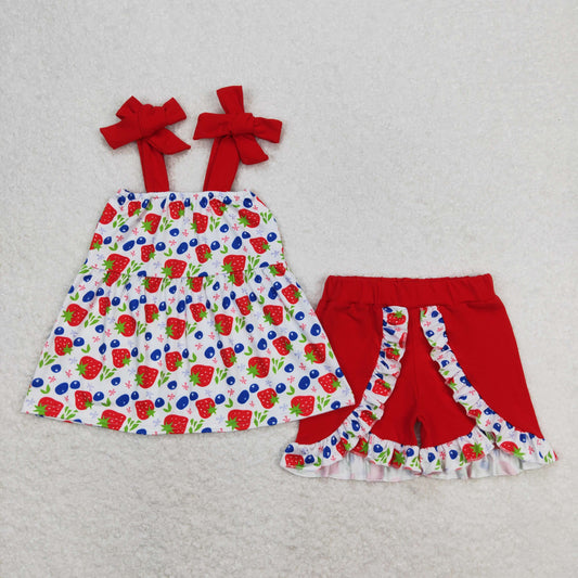 GSSO0712 Girls Strawberry Outfits