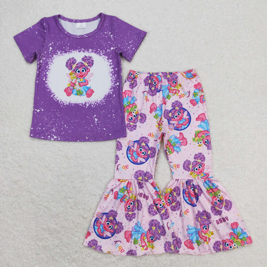 GSPO1359 Girls Cartoon Purple Outfits