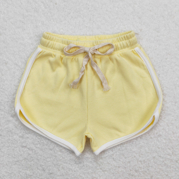 SS0318 Girls yellow Cotton Shorts
