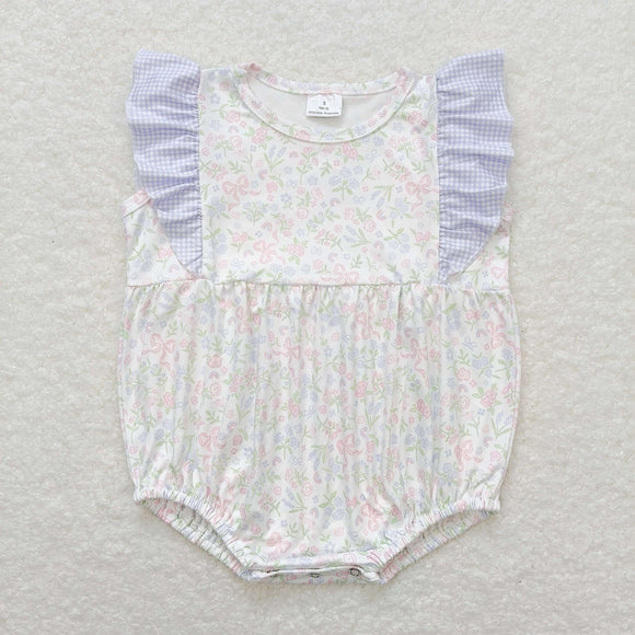 SR1351 Baby Girls Floral Bubble