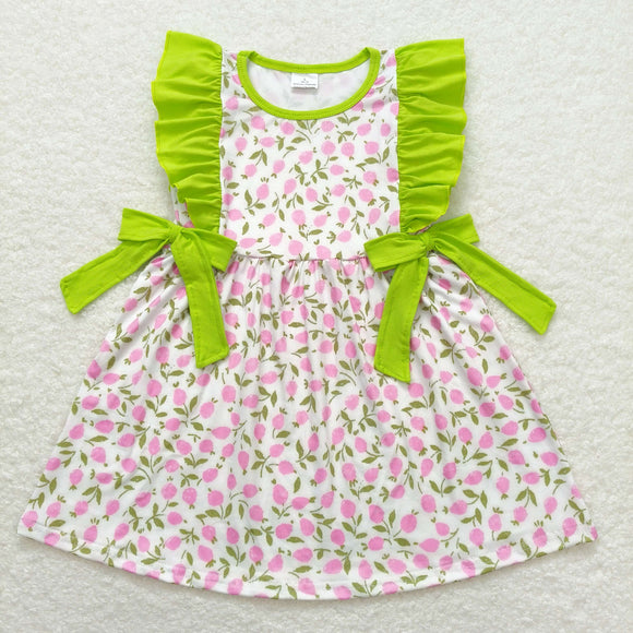 GSD1036 Girls Floral GREEN Dres
