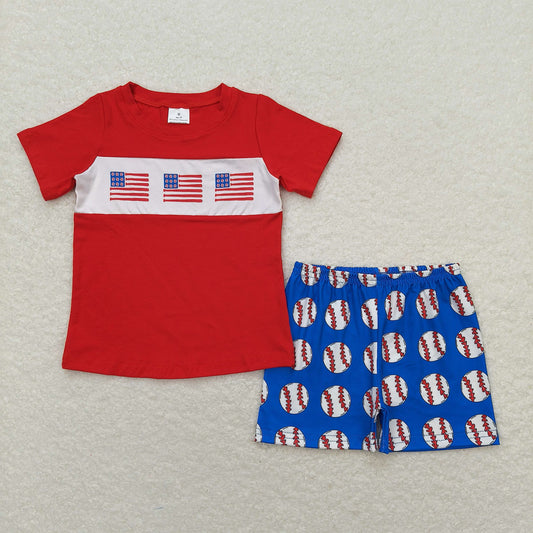 BSSO0674 Boys Flag Red Outfits