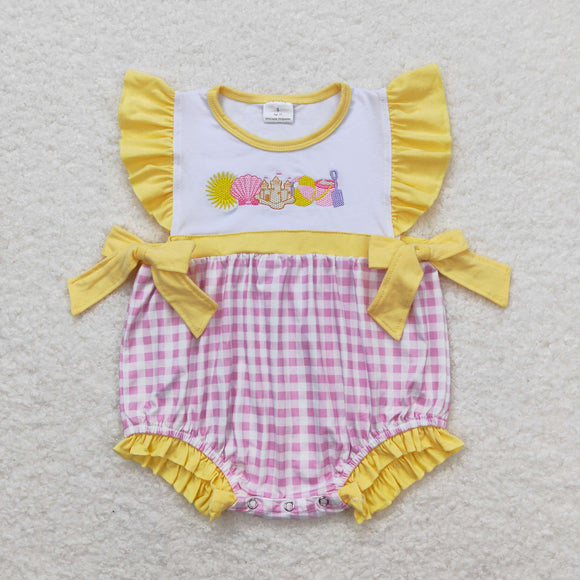 SR0701Baby Girls beach Bubble Embroidery