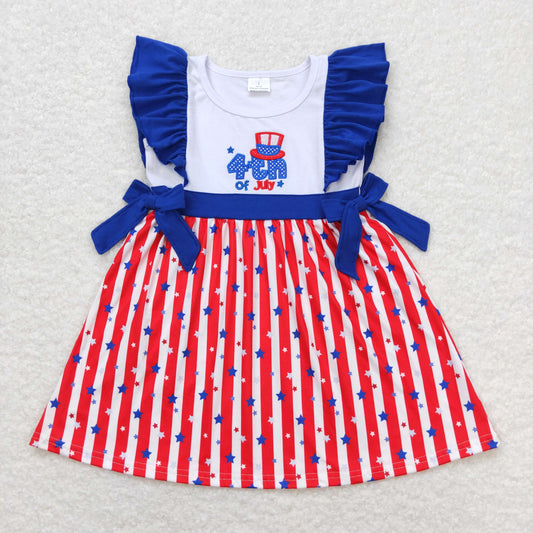 GSD0674 Girls July 4th Dress Embroidery