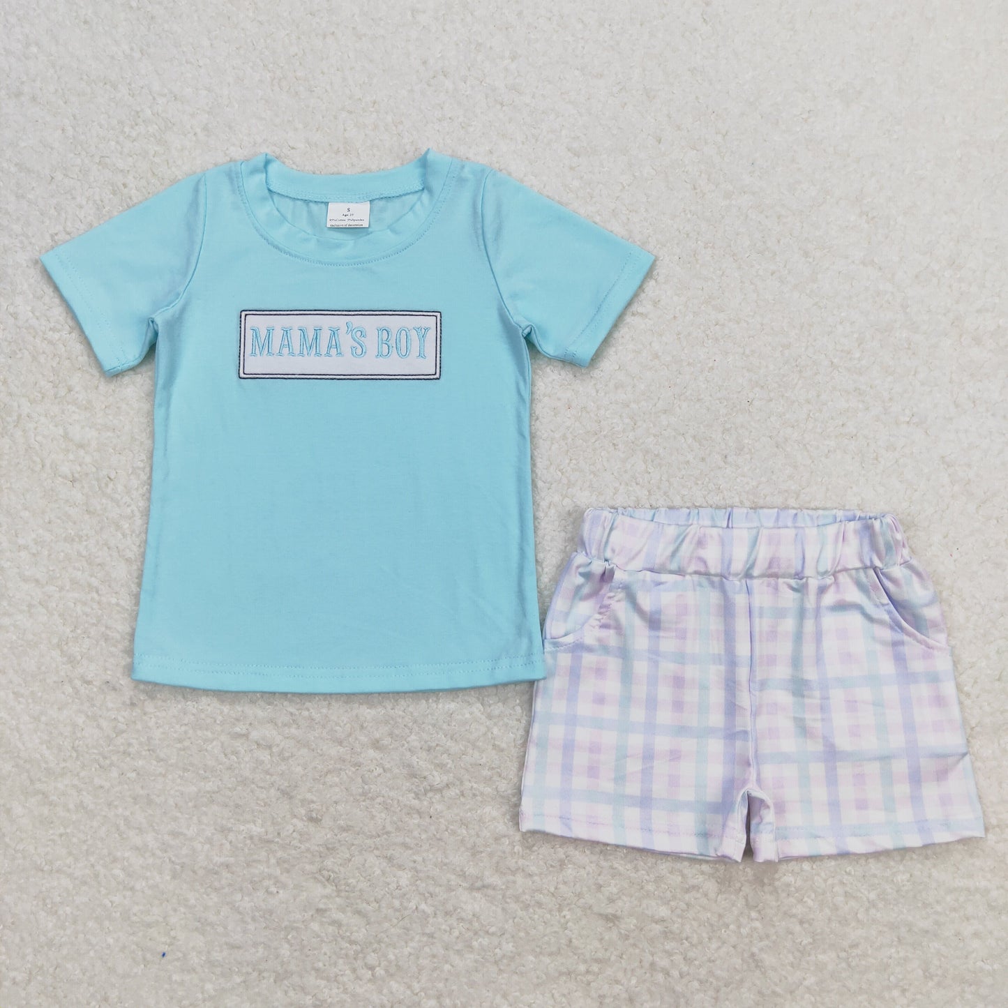 BSSO0624 Boys Mama's Boy Outfits Embroidery