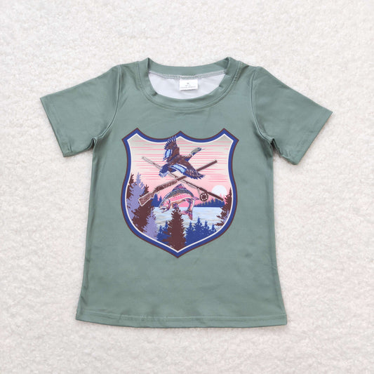 BT0465 Boys Duck T-shirt Milk silk