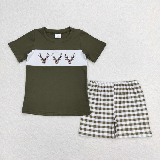 BSSO0662 Boys Deer Green Outfits