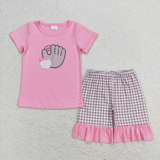 GSSO0828 Girls Baseball Outfits Embroidery