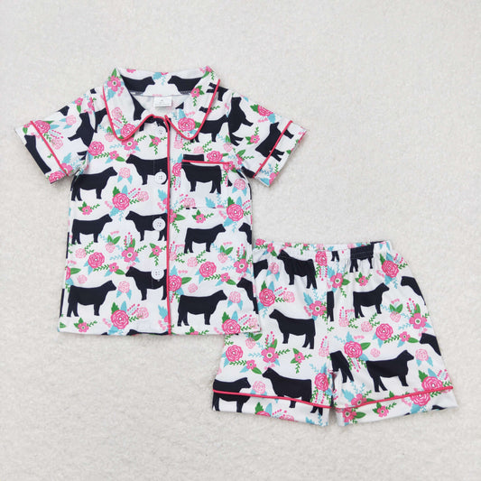 GSSO0590 Girls Cow Pajamas