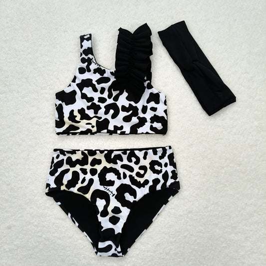 S0224 Girls Leopard Bathing Suit 2pcs