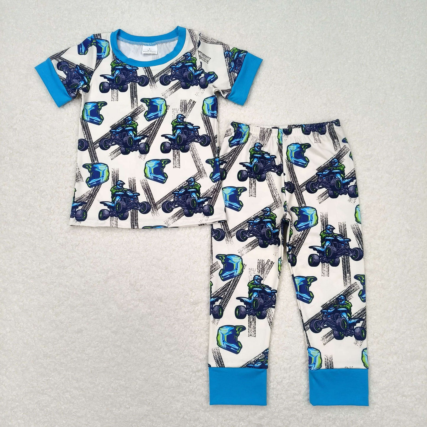 BSPO0354 Boys Truck blue Pajamas