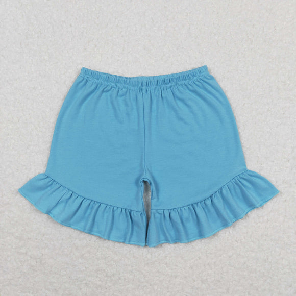 SS0272 Girls Blue Cotton shorts