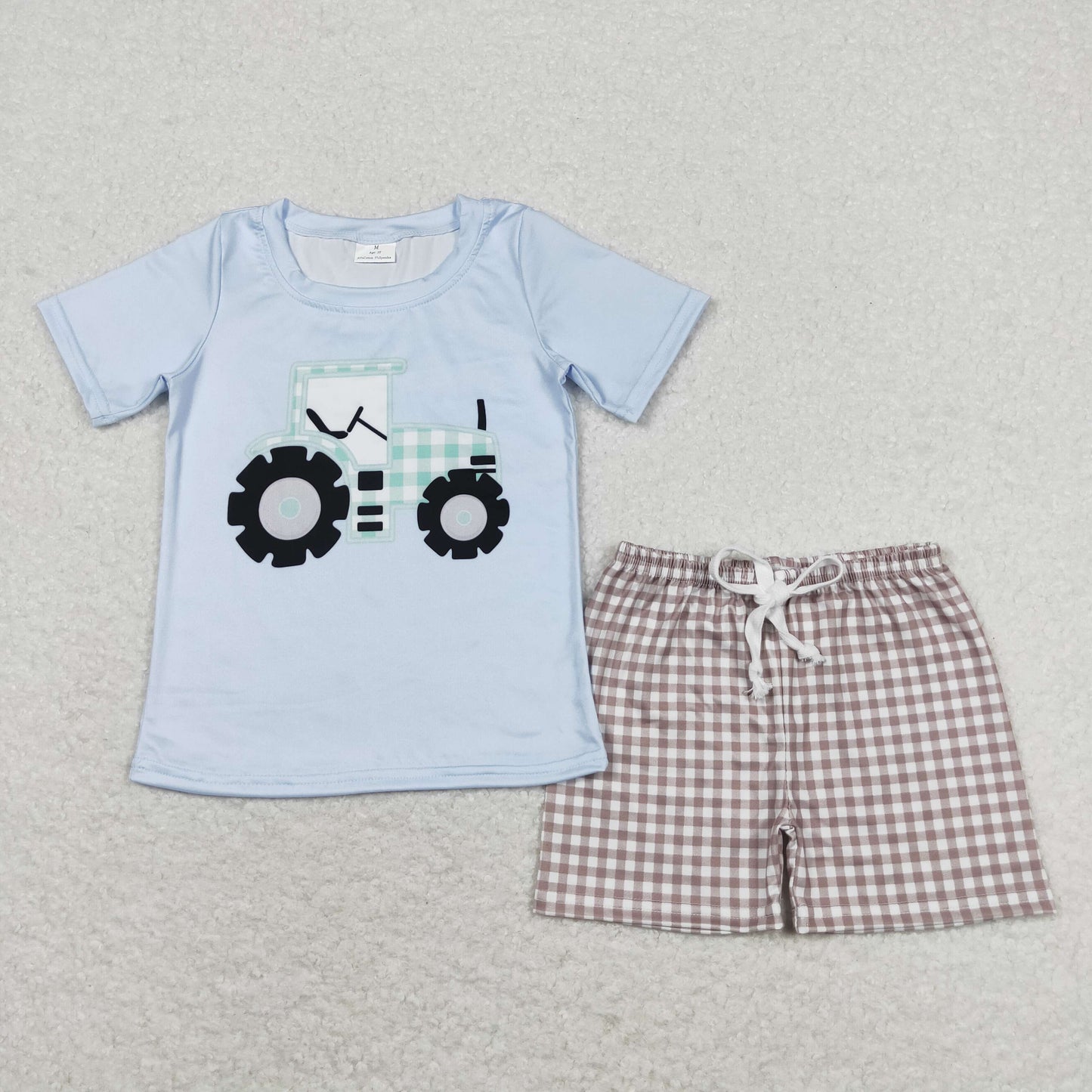 BSSO0610 Boys Tractor Blue Outfits