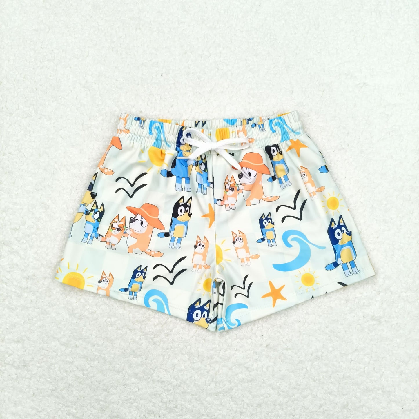 S0362 Boys Cartoon Dog Swimming Trunks