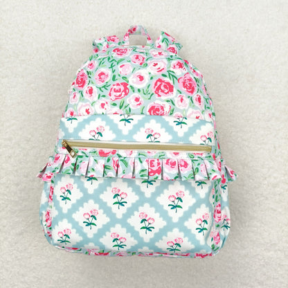 BA0100 Floral Ruffle Backpack  10 * 13.9 * 4 inches