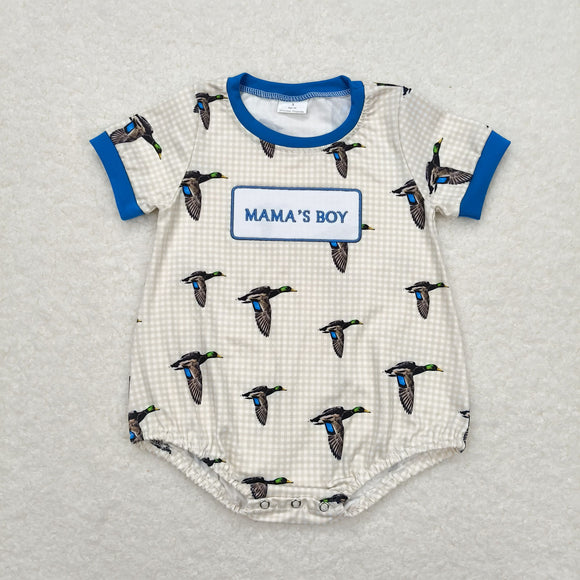 SR1377 Baby Boys Mama's boy Rompers Embroidery