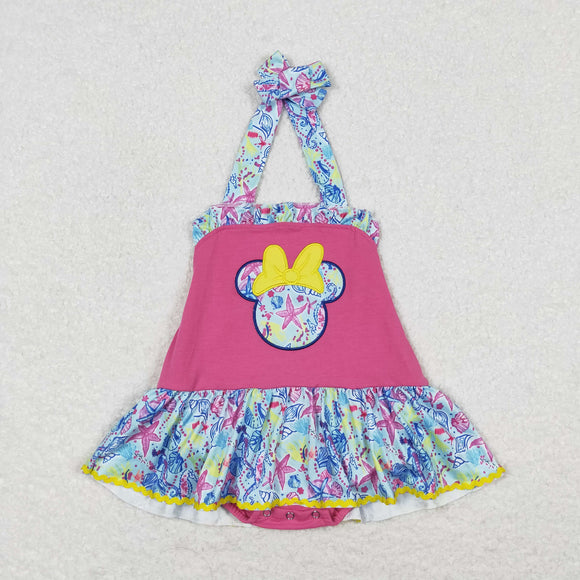 SR1346 Baby Girls cartoon Bummis romper Embroidery