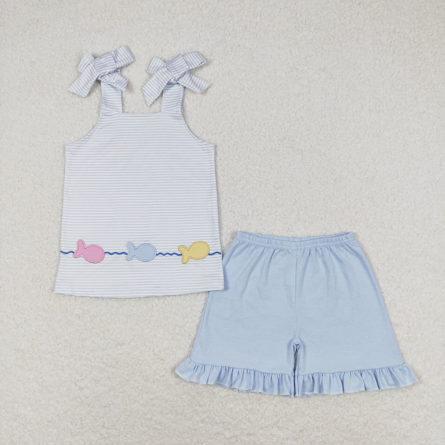 GSSO0809 Girls Fish Outfits embroidery