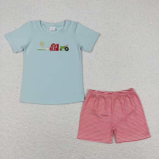 BSSO0702 Boys Farm Outfits Embroidery