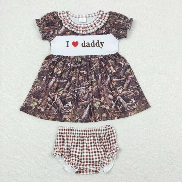 GBO0320 Girls Love Daddy Bummies Set Embroidery