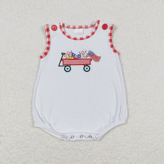 SR1078 Baby Boys USA Flag Bubble Embroidery