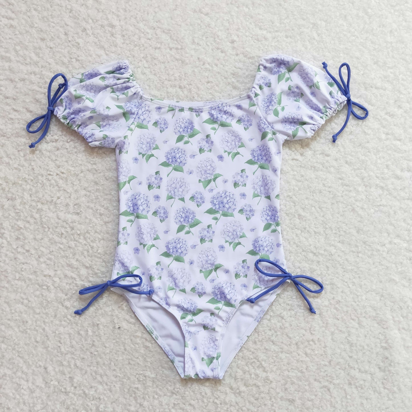 S0329 Girls Floral Bathing Suit 1pcs