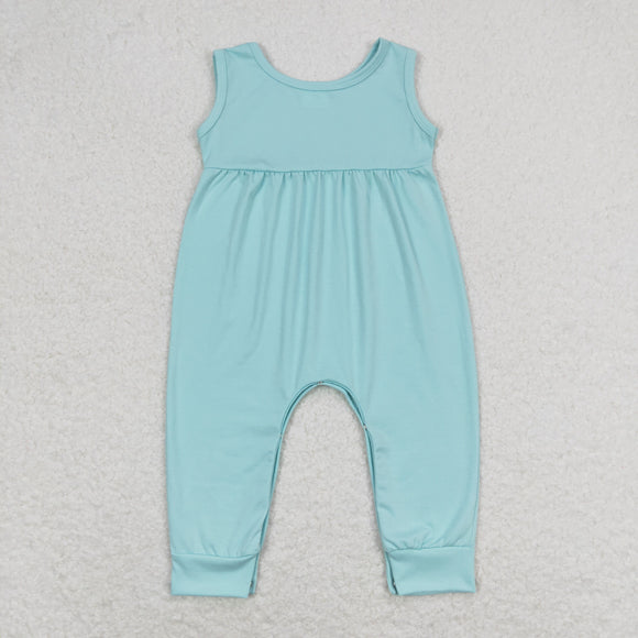 SR1446 Baby Girls mint cotton rompers