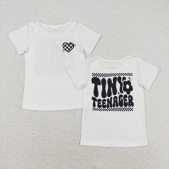 GT0527 Girls Tiny teenrger T-shirt Milk silk