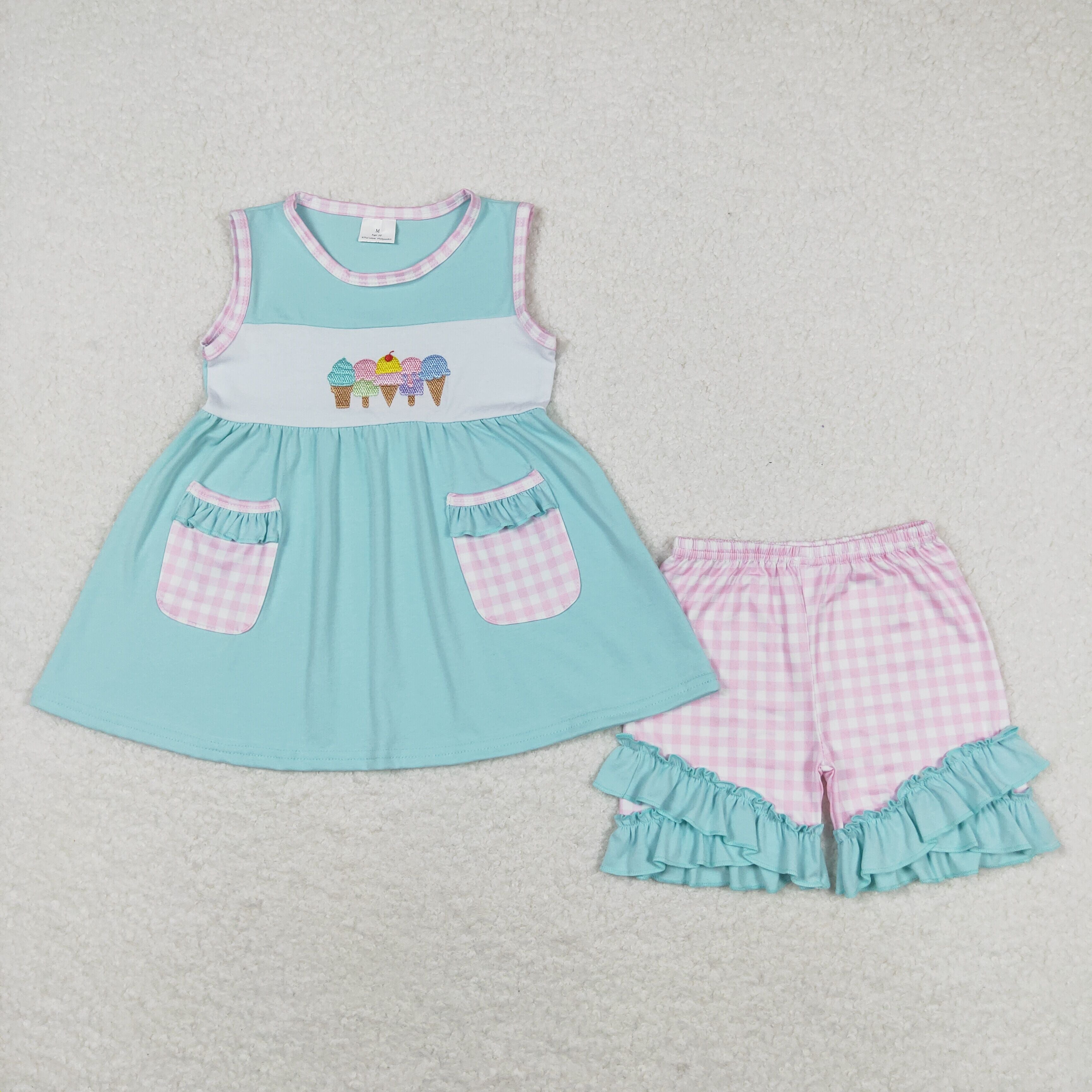 Girls Ice Cream Printed Clothing Set