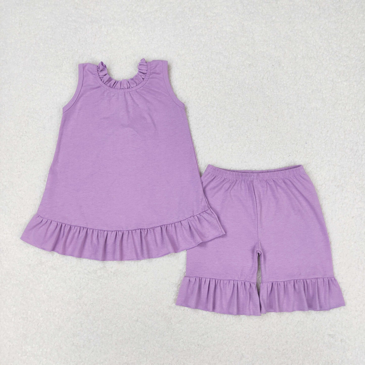 GSSO0520 Girls Purple Cotton Outfits