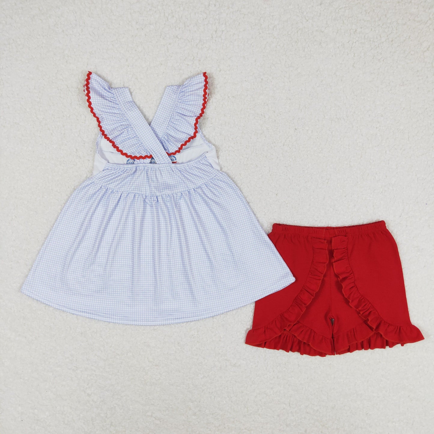 GSSO0798 Girls July 4th Popsicle Outfits embroidery