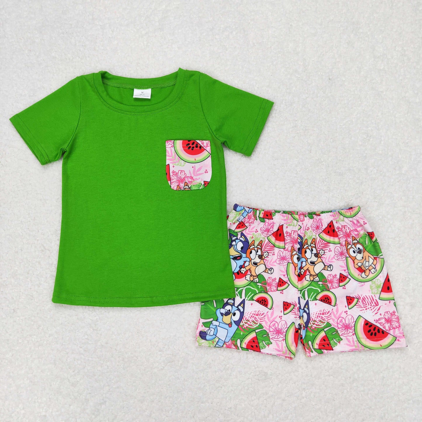 BSSO0743 Boys Watermelon Outfits