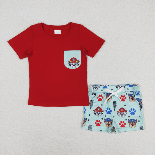 BSSO0794 Boys Cartoon Outfits Short Sleeves