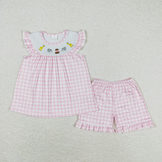 GSSO0795 Girls Animals Outfits embroidery