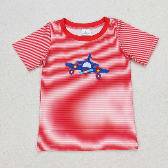 BT0594 Boys airplane T-shirt Embroidery