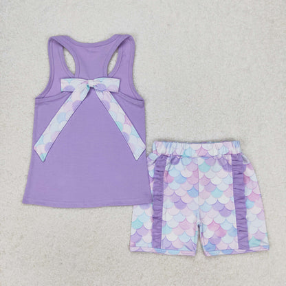 GSSO1060 Girls purple fish Outfits