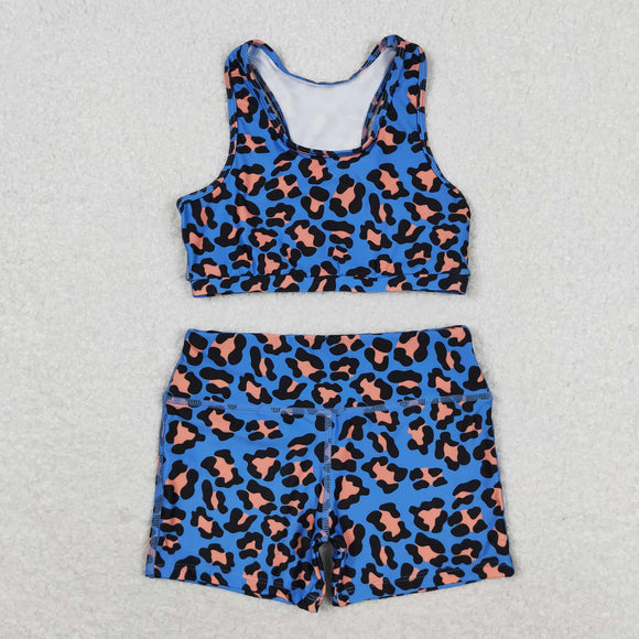 GSSO0901 Girls leopard Bathing Suit 2pcs