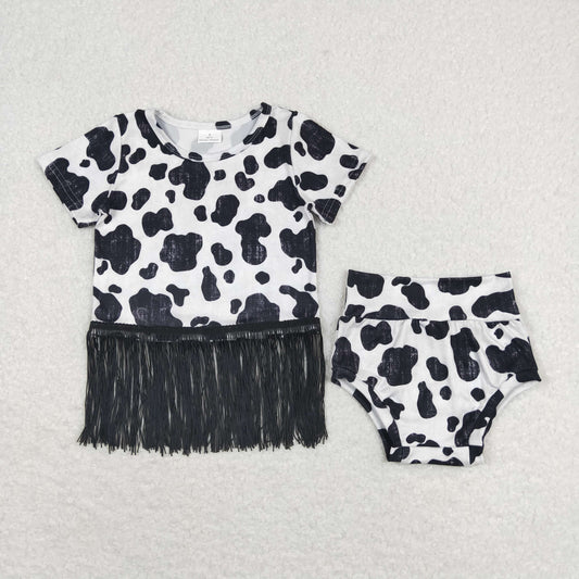 GBO0273 Girls Black Cow Bummies Set