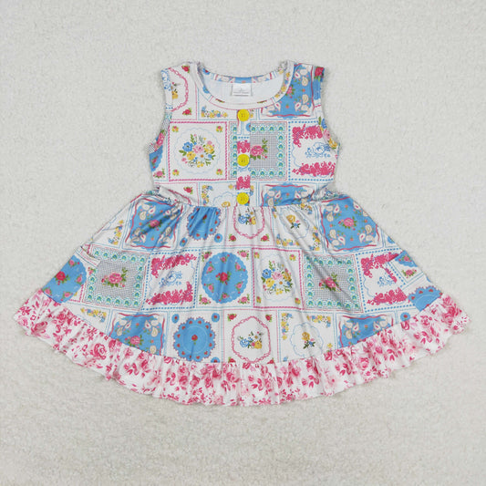 GSD1000 Girls Floral Dress