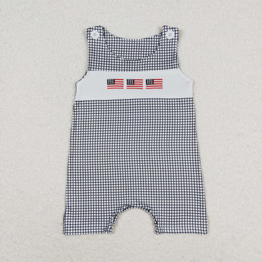 SR1001 Baby boys Flag Rompers Embroidery