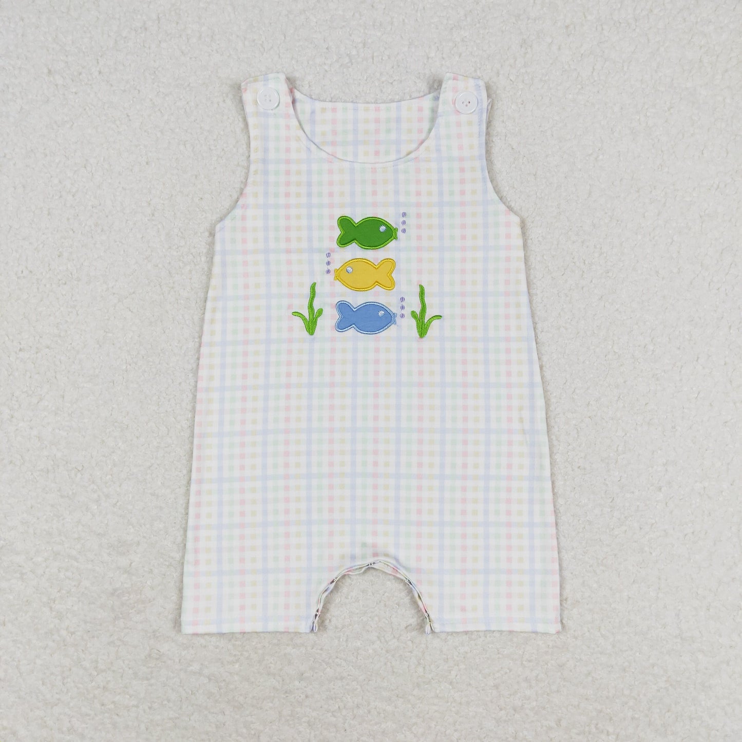 SR1121 Baby Boys Fish Bubble Embroidery