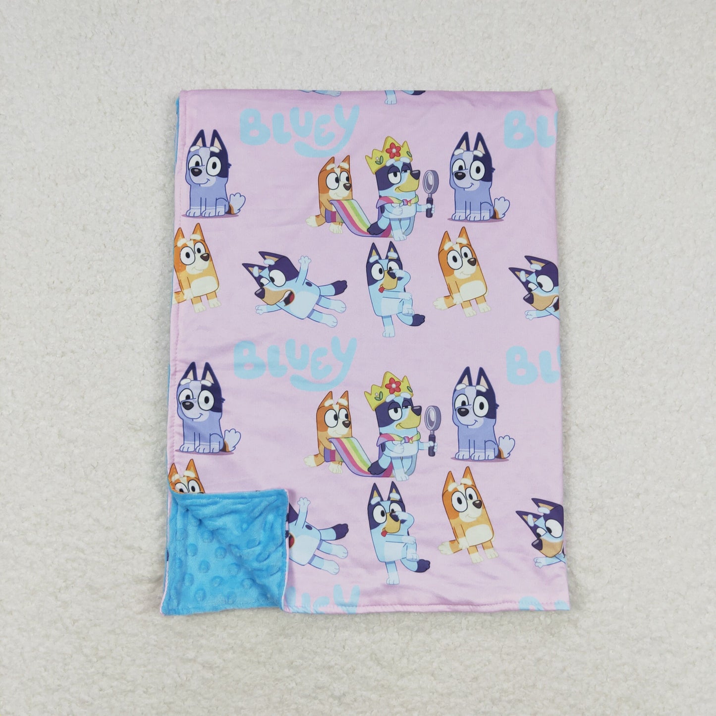 BL0130 Pink dogs baby girls blankets