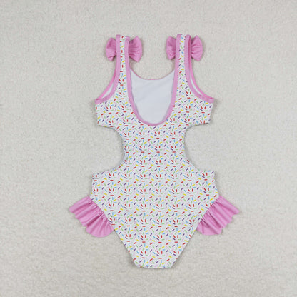 S0178 Girls Ice Cream Bathing Suit 1pcs