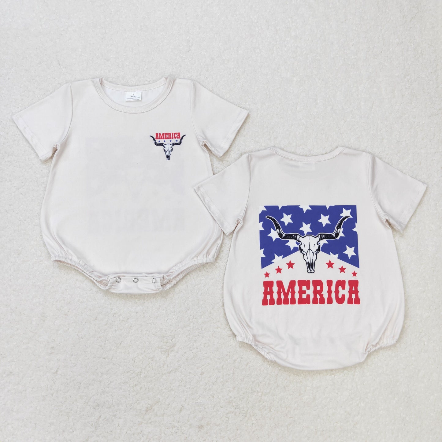 SR0962 Baby Boys America Rompers